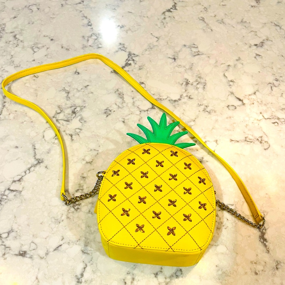Kate Spade Pineapple crystal embellishments purse